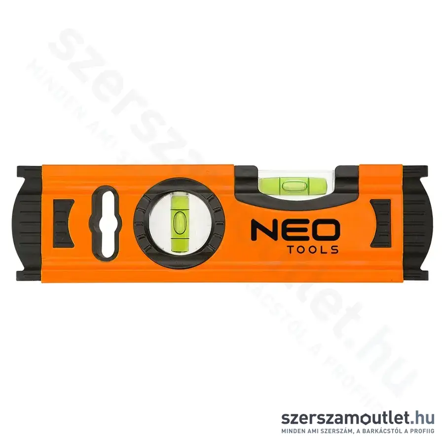 NEO TOOLS Vízmérték, alumínium, 2 libella, 1 mart talp, 20cm
