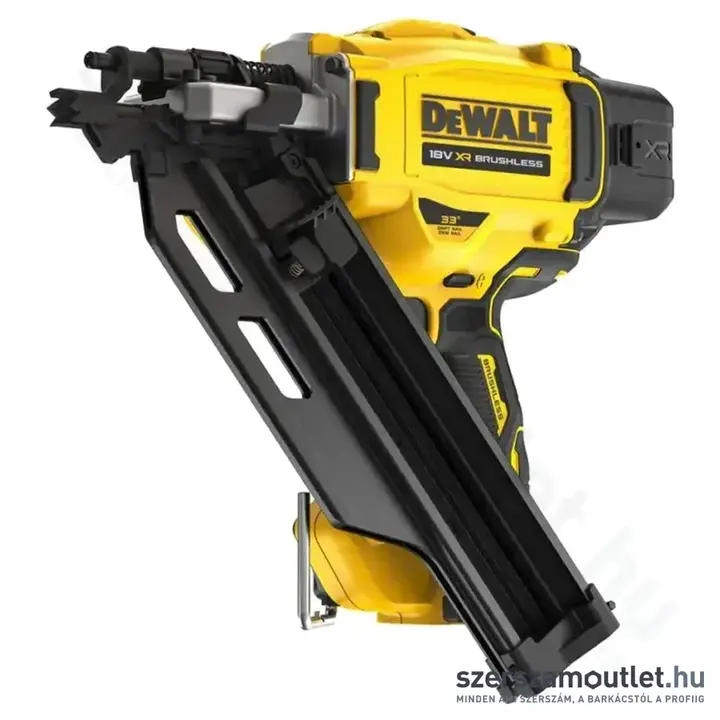 DEWALT DCN930N-XJ Akkus szénkefementes szegbelövő, 33°, 50-90mm, 18V (Akku és töltő nélkül!)