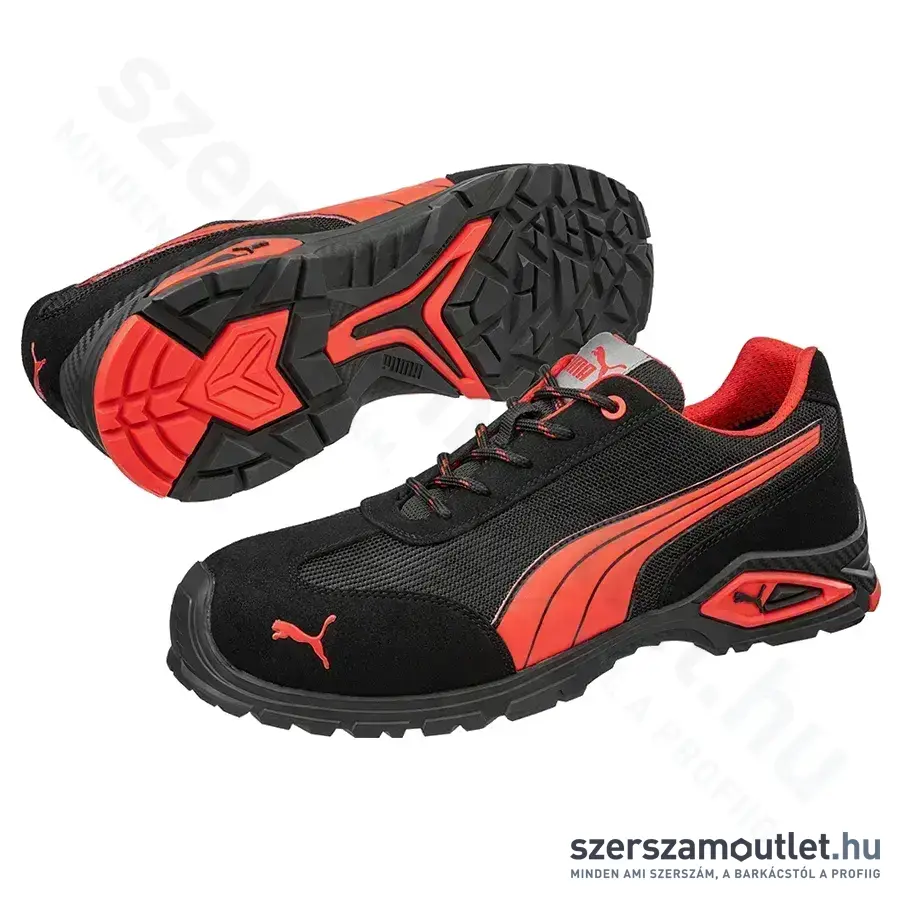 PUMA Madrid S1PL FO SR Munkavédelmi cipő 45-ös (Fekete/Piros) (PUM-642740)