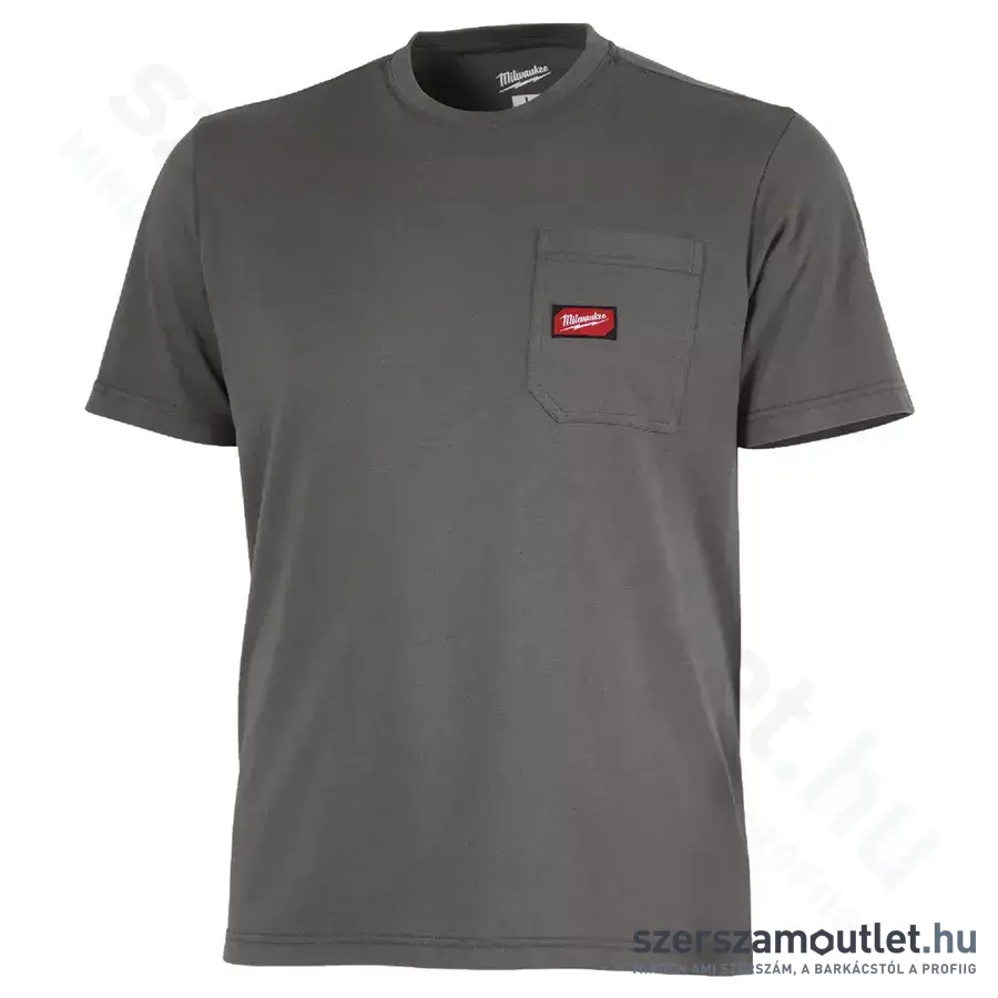 MILWAUKEE WTSSG-XL Zsebes póló (XL) (Világosszürke)