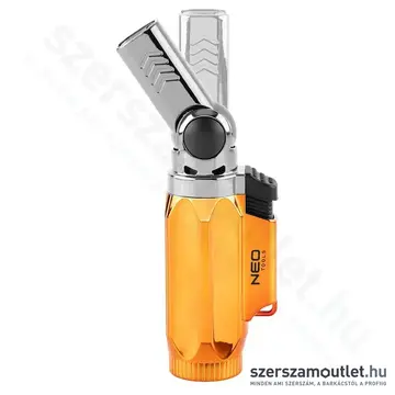 NEO TOOLS Gázforrasztó, gázégő, 360°-os, Piezo, 1300°C, gázszabályzó szelep, 3g gáztöltet