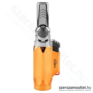 NEO TOOLS Gázforrasztó, gázégő, 360°-os, Piezo, 1300°C, gázszabályzó szelep, 3g gáztöltet
