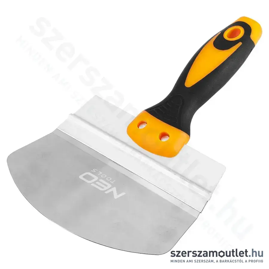 NEO TOOLS Glett kiszedő spakli, vödörspakli, ívelt, 160mm
