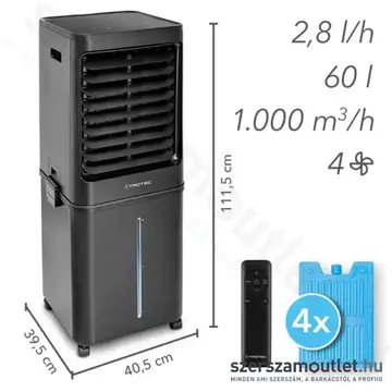 TROTEC PAE 80 AIRCOOLER Léghűtő, légnedvesítő 1000m3/h