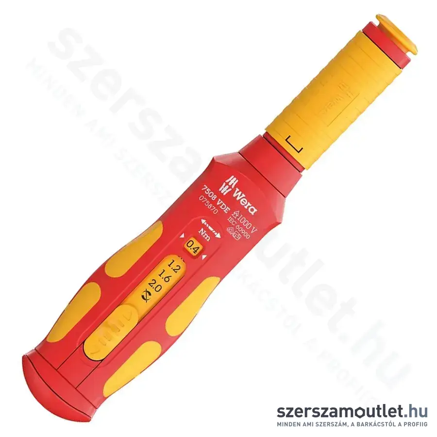 WERA 7508 VDE Kraftform Nyomaték csavarhúzó 0,4-2Nm