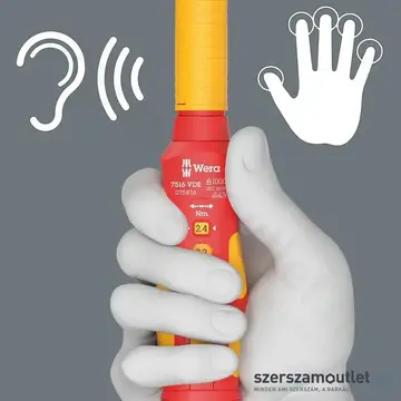 WERA 7516 VDE Kraftform Nyomaték csavarhúzó 2,4-4Nm