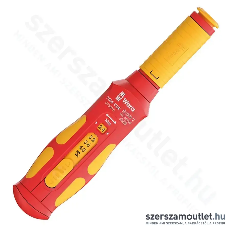 WERA 7516 VDE Kraftform Nyomaték csavarhúzó 2,4-4Nm