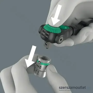 WERA 8000 A Black Edition Zyklop Speed Csuklós racsnis hajtókar 1/4