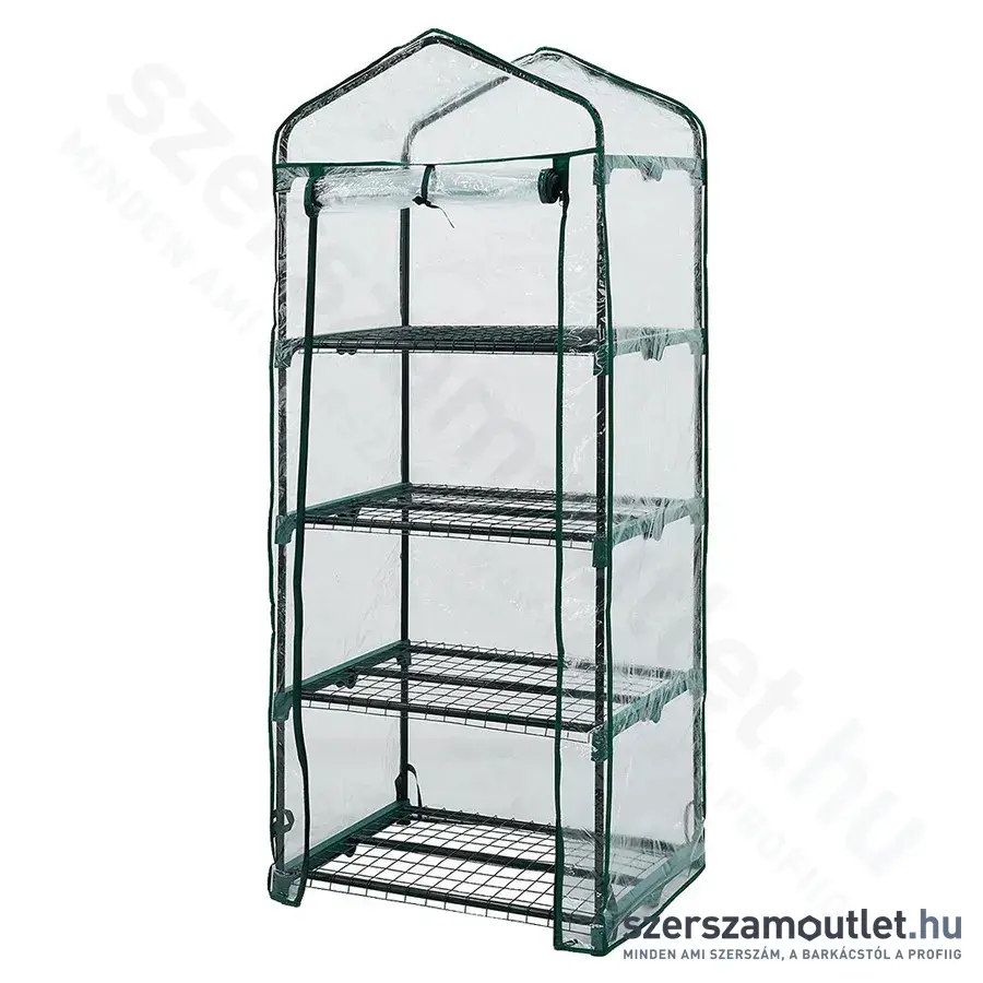 NEO TOOLS Növényház, PVC fólia, fémszerkezet, 690x490x1600mm
