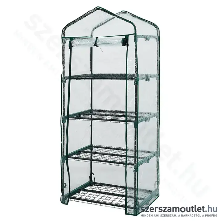 NEO TOOLS Növényház, PVC fólia, fémszerkezet, 690x490x1600mm