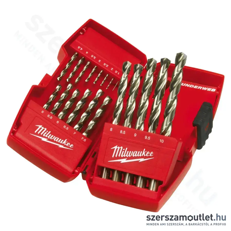 MILWAUKEE THUNDERWEB HSS-G csigafúró készlet 19 részes