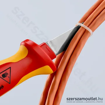 KNIPEX Szigetelt kábelcsupaszító (blankoló) kés 190mm (98 52 SB)