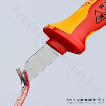 KNIPEX Szigetelt kábelcsupaszító (blankoló) kés 190mm (98 52 SB)
