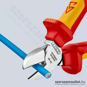KNIPEX SZIGETELT Oldalcsípő fogó 160mm (70 06 160)