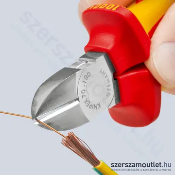 KNIPEX SZIGETELT Oldalcsípő fogó 180mm (70 06 180)
