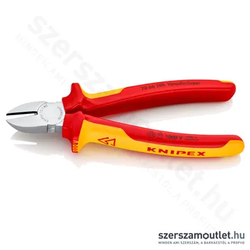 KNIPEX SZIGETELT Oldalcsípő fogó 180mm (70 06 180)