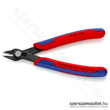 KNIPEX E-Super-Knips Műszerész oldalcsípő fogó 125mm barnított (78 61 125)