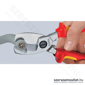 KNIPEX SZIGETELT Kábelvágó fogó 200mm (95 16 200)
