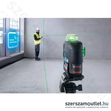 BOSCH GLL 3-80 CG Akkus vonallézer ZÖLD, L-Boxxban (3x360°) (1x2,0Ah/12V) (0601063T00)