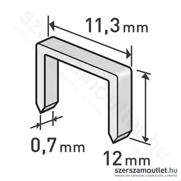 EXTOL Tűzőgépkapocs 11,3x0,7x0,52mm /12mm (1000db)