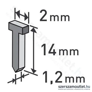 EXTOL Szeg fejjel, tűzőgéphez 2,0x1,2mm /14mm (1000db)