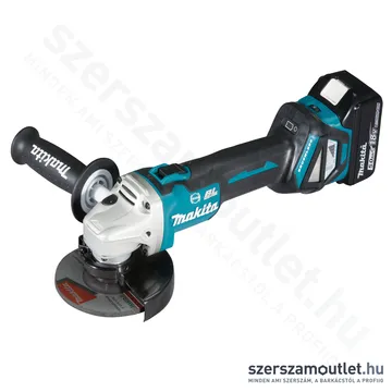 MAKITA DGA513RTJ Akkus szénkefementes fordulatszabályzós sarokcsiszoló 125mm (2x5,0Ah/18V)