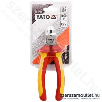 YATO Oldalcsípő fogó 1000 V-ig szigetelt 160mm (YT-21158)