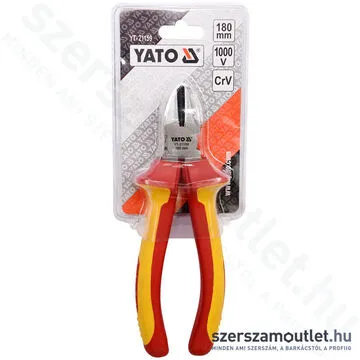 YATO Oldalcsípő fogó 1000 V-ig szigetelt 180mm (YT-21159)