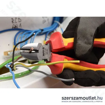 YATO Oldalcsípő fogó 1000 V-ig szigetelt 180mm (YT-21159)