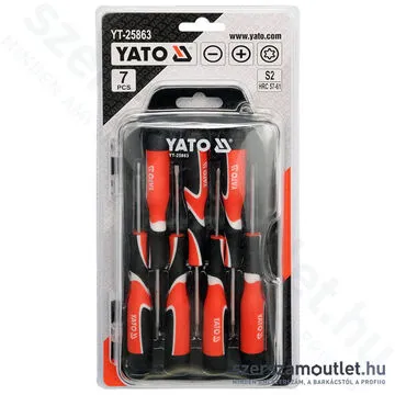 YATO Csavarhúzó készlet, precíziós 7 részes (SL+PH+TORX) (YT-25863)