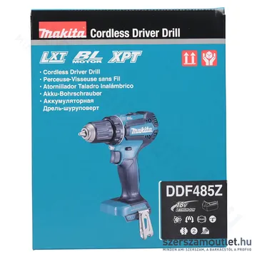 MAKITA DDF485Z Akkus szénkefementes fúró-csavarbehajtó (18V) (Akku és töltő nélkül!)