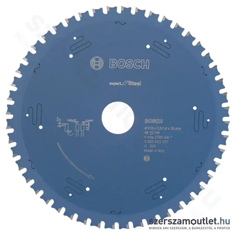 BOSCH Expert for Steel körfűrésztárcsa acélra (210x30 mm) 48 fog