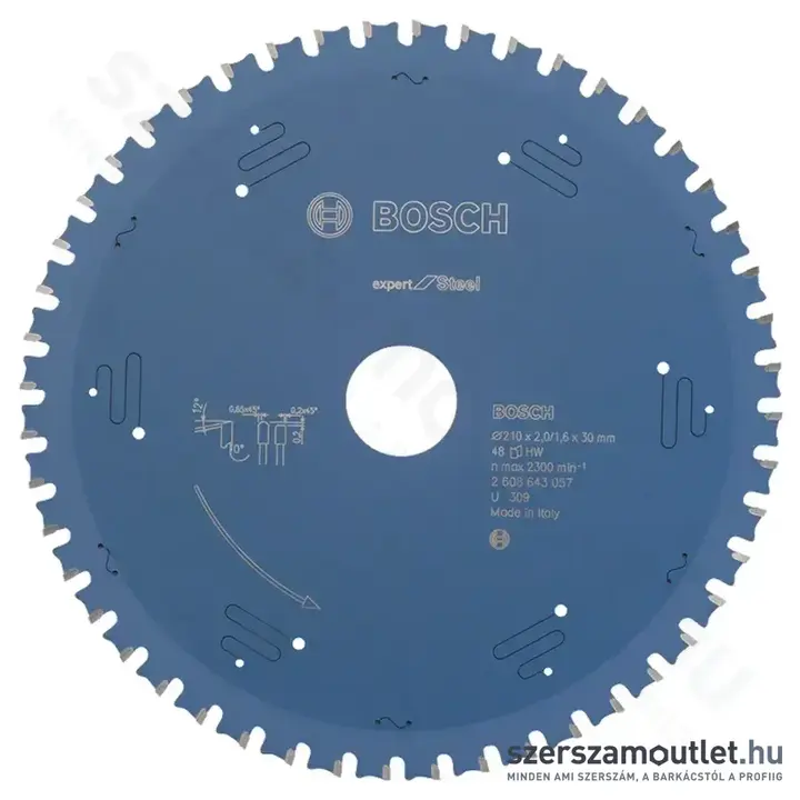 BOSCH Expert for Steel körfűrésztárcsa acélra (210x30 mm) 48 fog