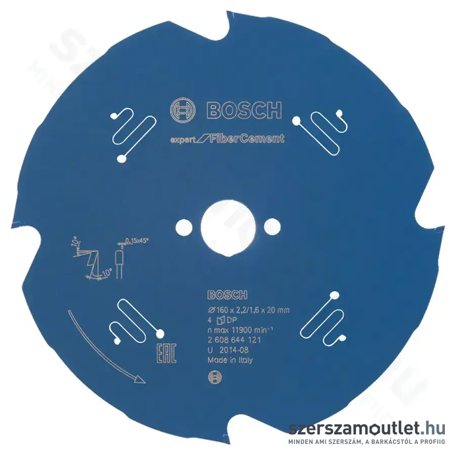 BOSCH Expert for FiberCement körfűrésztárcsa (160x2,2x20 mm) 4 fog