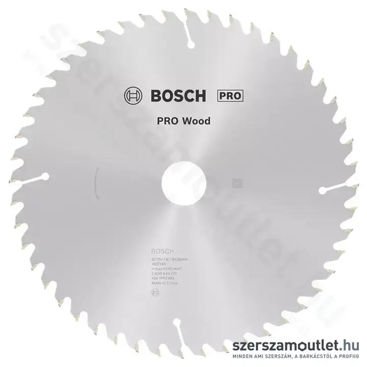 BOSCH Optiline Wood körfűrészlap kézi körfűrészekhez, 235x2,8/1,8x30/25 48 fog