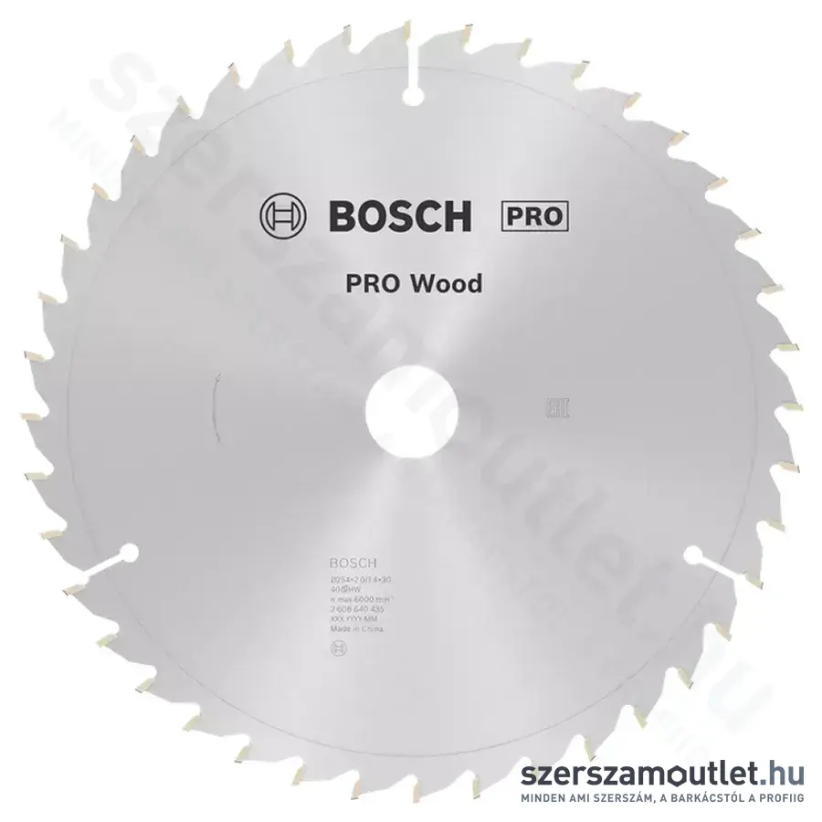 BOSCH Optiline Wood körfűrészlap leszabó és gérvágó fűrészekhez, 254x2,0/1,4x30mm 40 fog