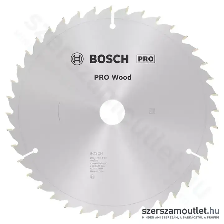 BOSCH Optiline Wood körfűrészlap leszabó és gérvágó fűrészekhez, 254x2,0/1,4x30mm 40 fog