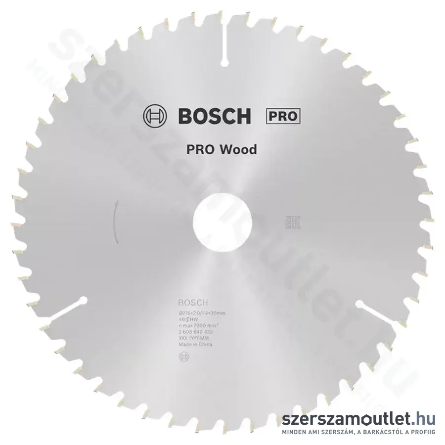 BOSCH Optiline Wood körfűrészlap leszabó és gérvágó fűrészekhez, 216x2,0/1,4x30mm 48 fog