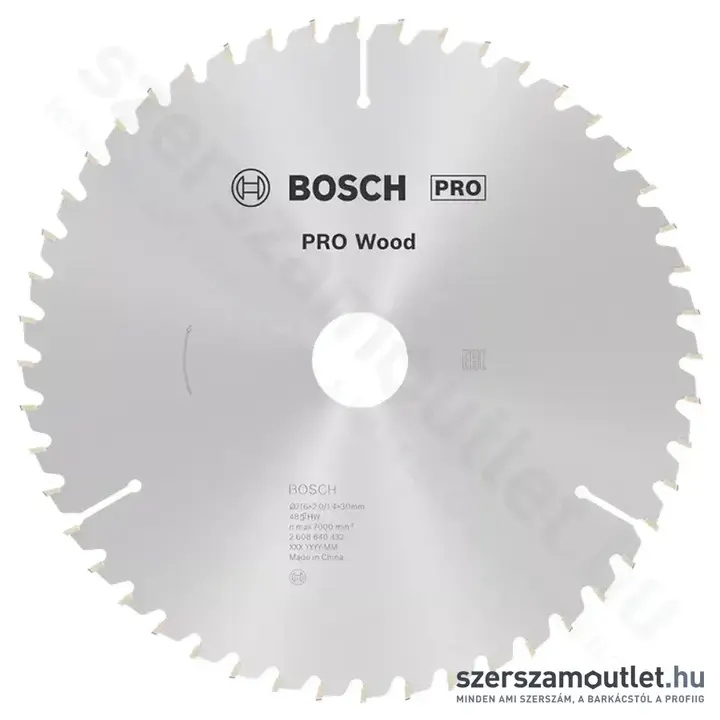 BOSCH Optiline Wood körfűrészlap leszabó és gérvágó fűrészekhez, 216x2,0/1,4x30mm 48 fog