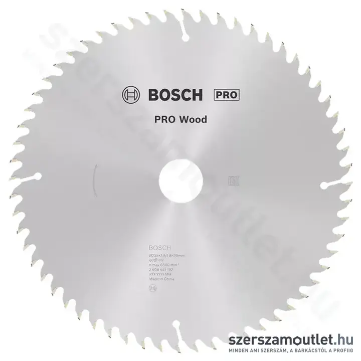BOSCH Optiline Wood körfűrészlap kézi körfűrészekhez, 235x2,8/1,8x30/25 60 fog