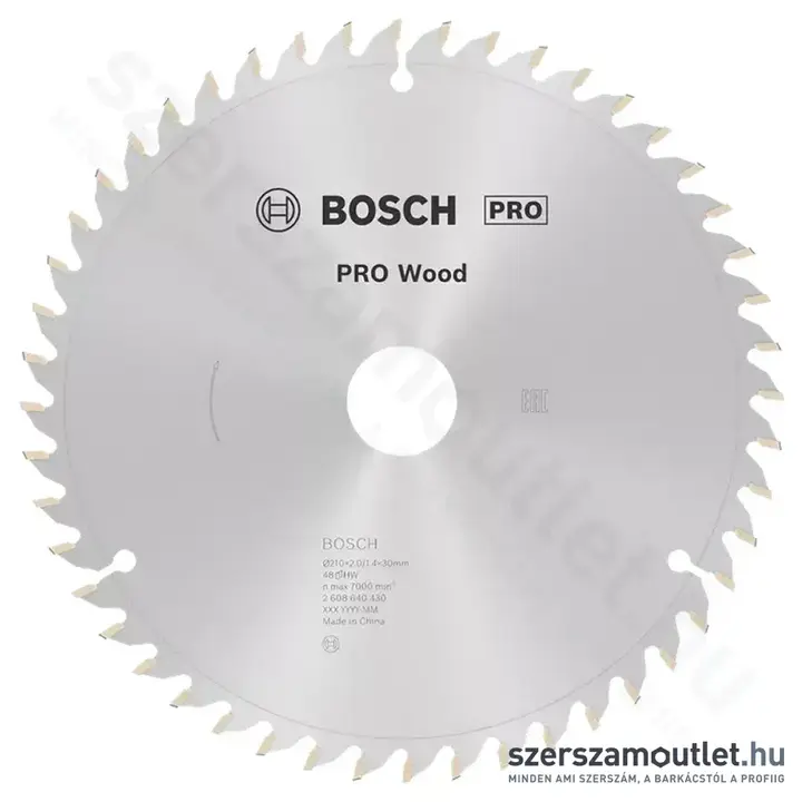 BOSCH Optiline Wood körfűrészlap leszabó és gérvágó fűrészekhez, 210x2,0/1,4x30mm 48 fog