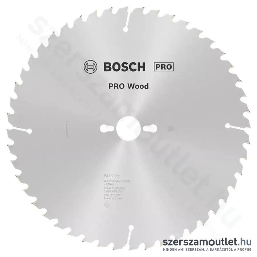 BOSCH Optiline Wood körfűrészlap asztali körfűrészekhez, 300x3,2/2,2x30mm 48 fog