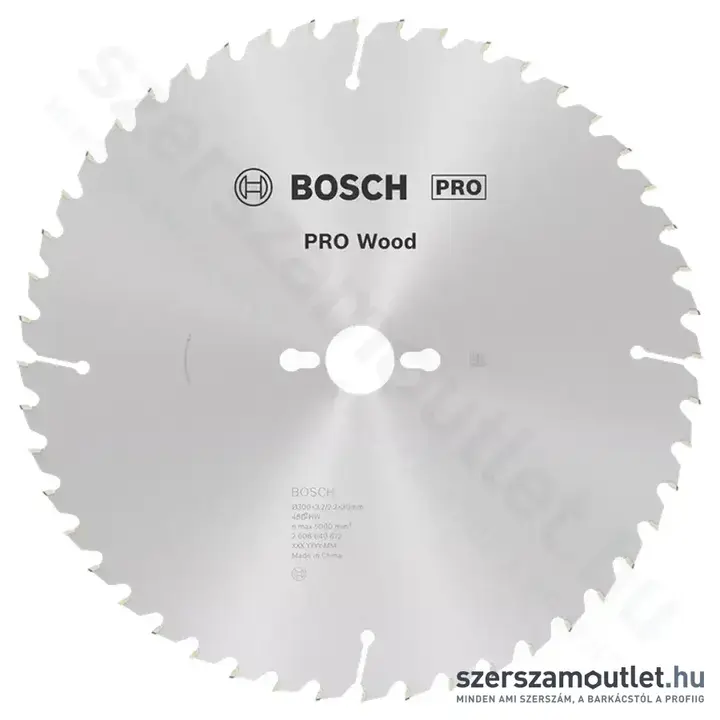 BOSCH Optiline Wood körfűrészlap asztali körfűrészekhez, 300x3,2/2,2x30mm 48 fog