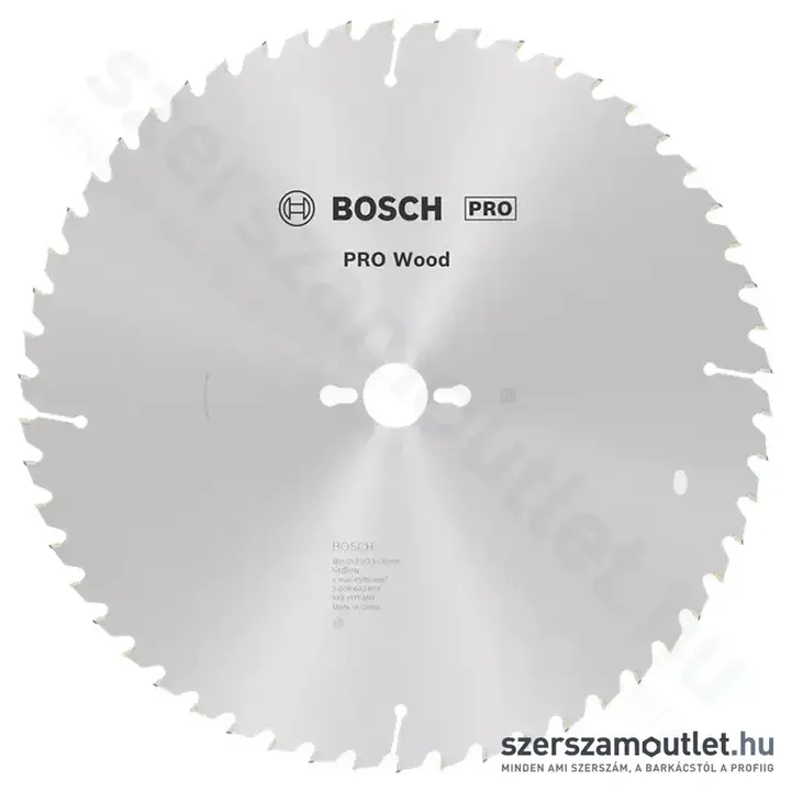 BOSCH Optiline Wood körfűrészlap asztali körfűrészekhez, 350x3,5/2,5x30mm 54 fog