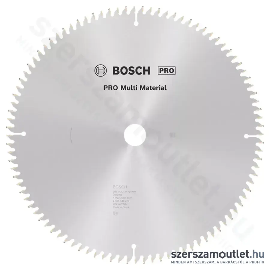 BOSCH Multi Material körfűrészlap gérvágó és asztali körfűrészhez, 350x3,2/2,5x30mm 96 fog, HLTCG