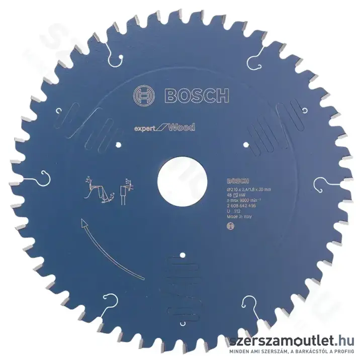 BOSCH Expert for Wood körfűrészlapok leszabó és gérvágó fűrészekhez, 210x2,4/1,8x30mm 48 fog