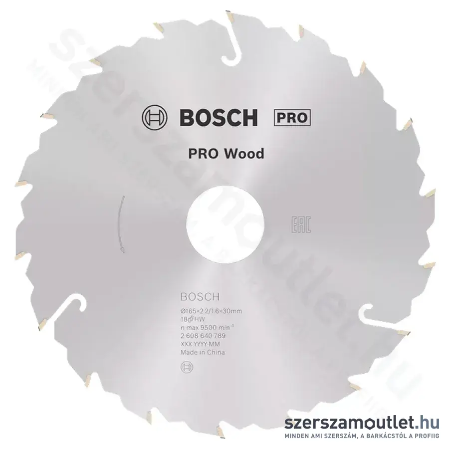 BOSCH Speedline Wood körfűrészlapok kézi körfűrészekhez 165x2,2/1,6x30/18mm 18 fog