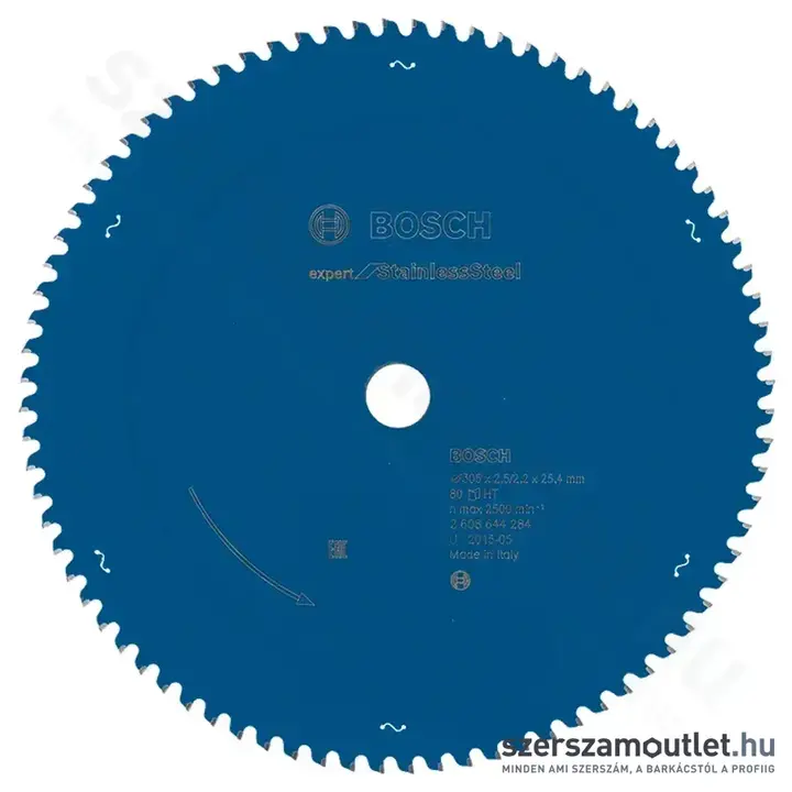 BOSCH Expert for Stainless Steel körfűrészlap 305x2,5/2,2x25,4 mm, 80 fog