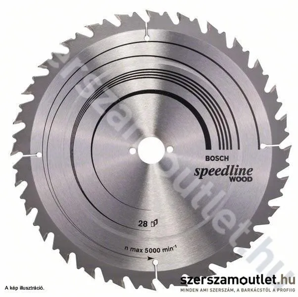 BOSCH Speedline Wood körfűrészlap asztali körfűrészekhez 315x3,2/2,2x30mm 28 fog
