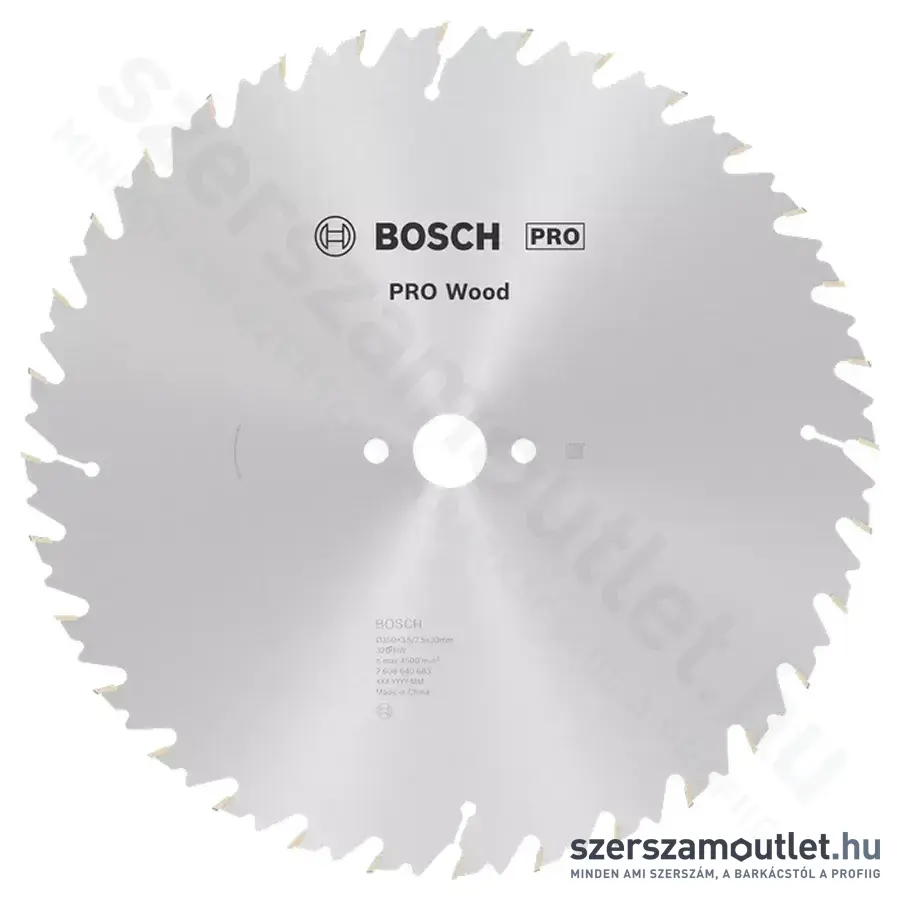 BOSCH Speedline Wood körfűrészlap asztali körfűrészekhez 350x3,5/2,5x30mm 32 fog